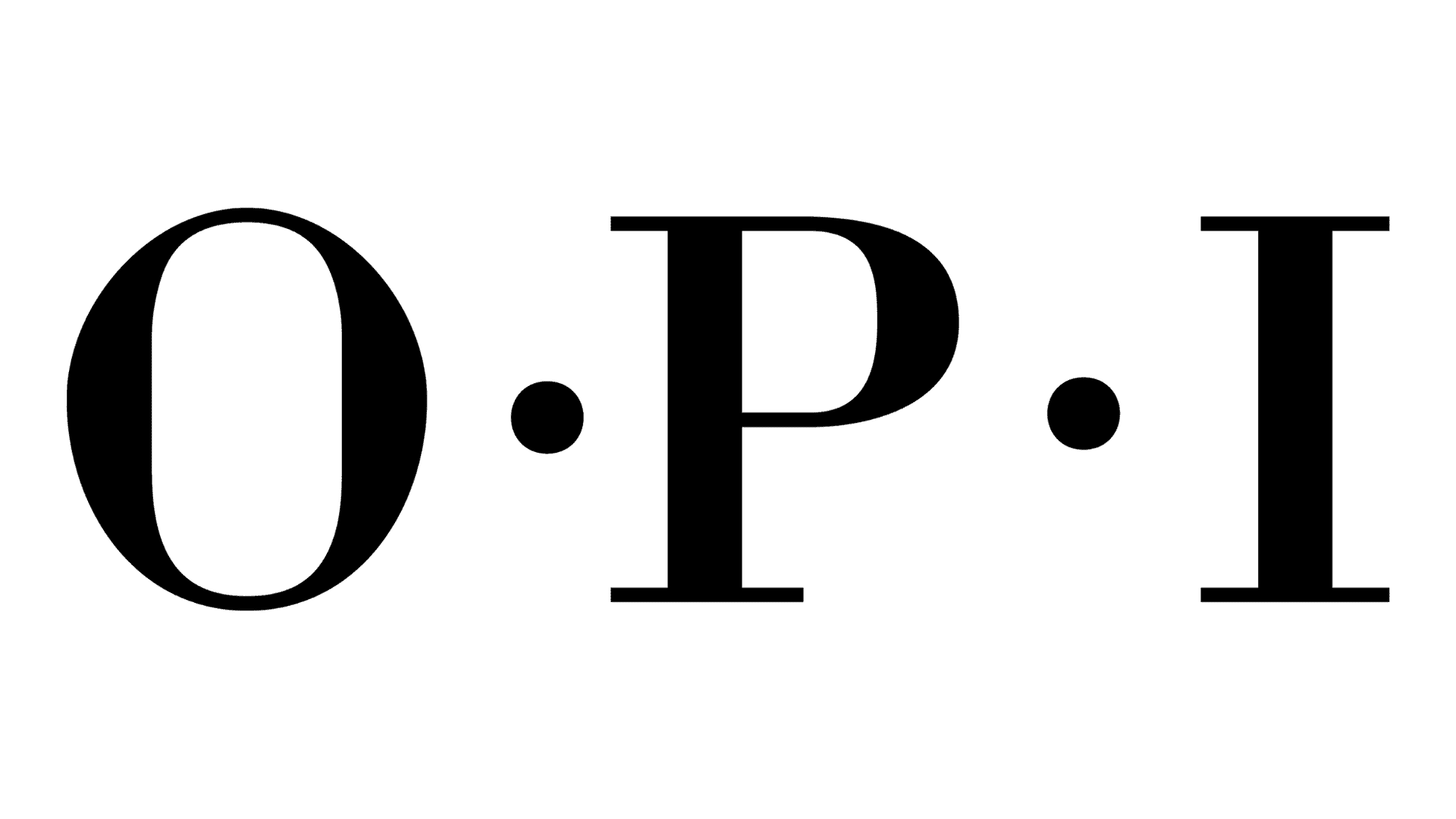 OPI logo in bold black font on a white background.